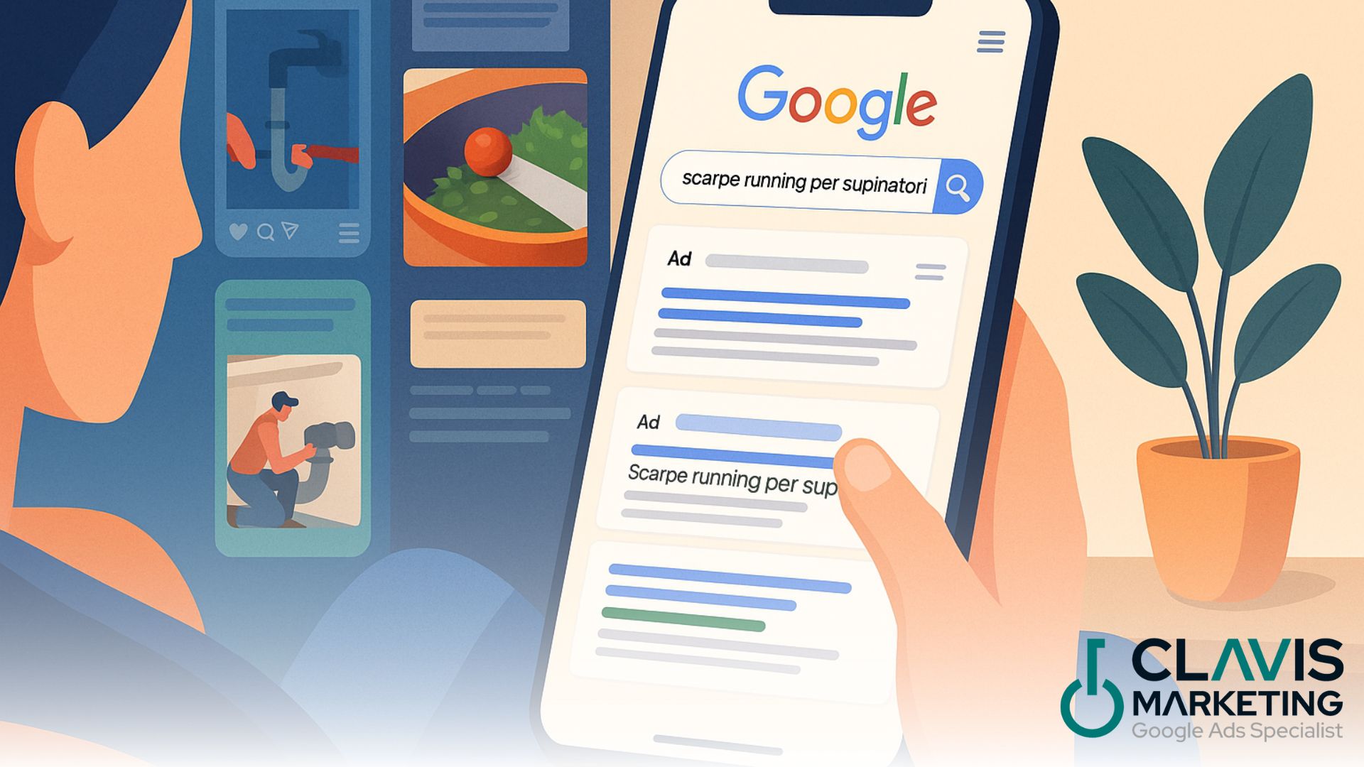 Google Ads non disturba: intercetta un bisogno e offre risposte. È pubblicità che ascolta, nel momento giusto e alla persona giusta.